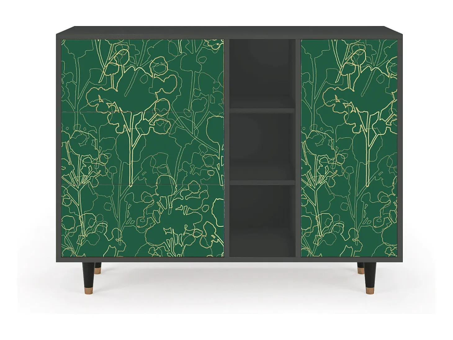 Aparador - 125x98x48 cm - BS2 - Emerald Forest, Antracita