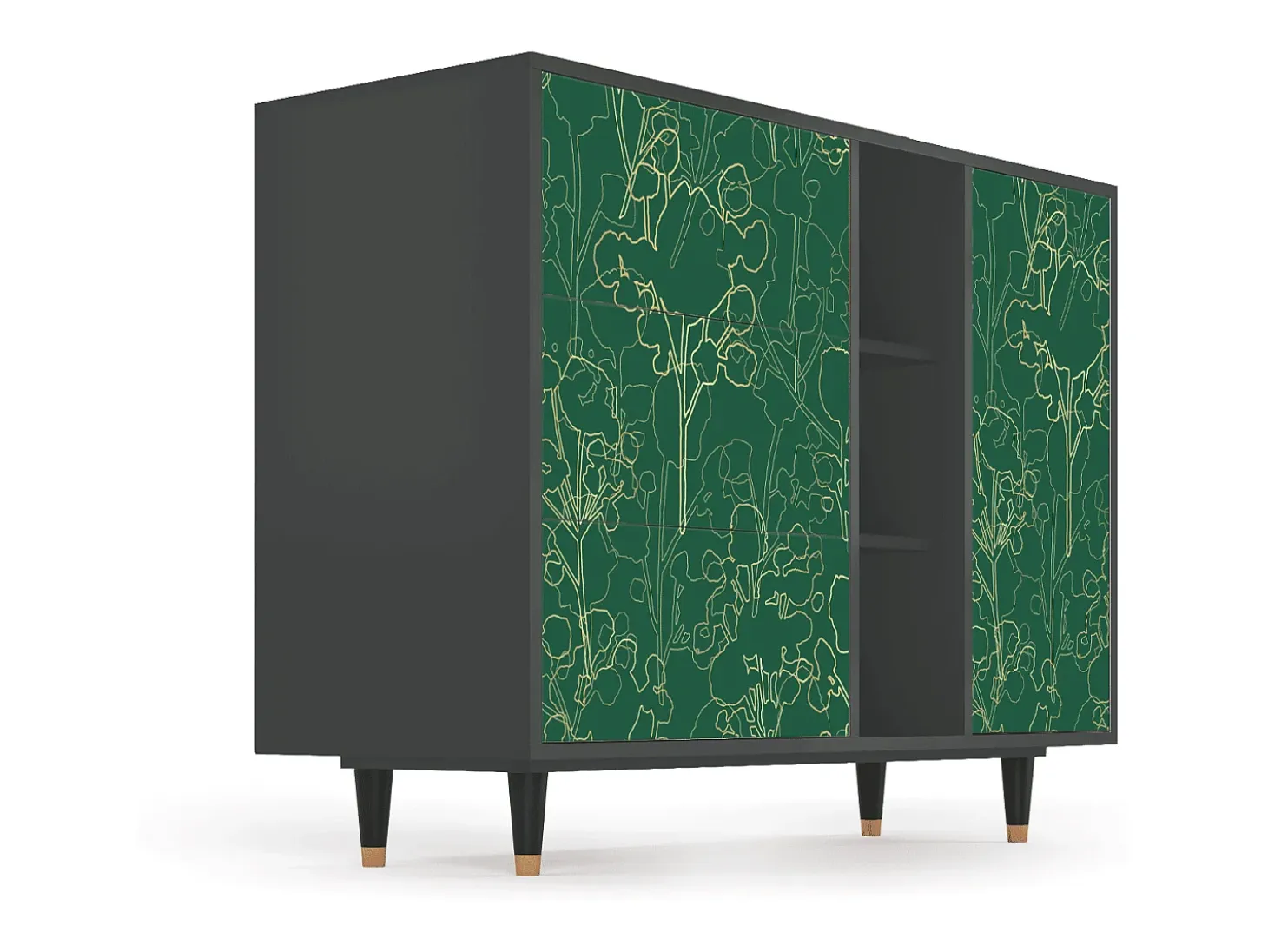 Aparador - 125x98x48 cm - BS2 - Emerald Forest, Antracita