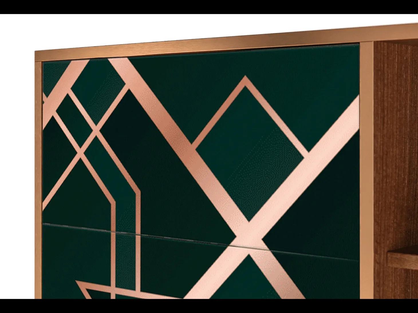 Aparador - 125x98x48 cm - BS2 - Emerald Gatsby, Nogal