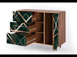 Aparador - 125x98x48 cm - BS2 - Emerald Gatsby, Nogal