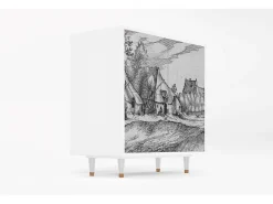 Aparador - 94x96x48 cm - BS3 - Farms in a Village, Blanco