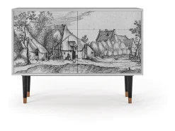 Aparador - 115x85x48 cm - BS4 - Farms in a Village, Gris