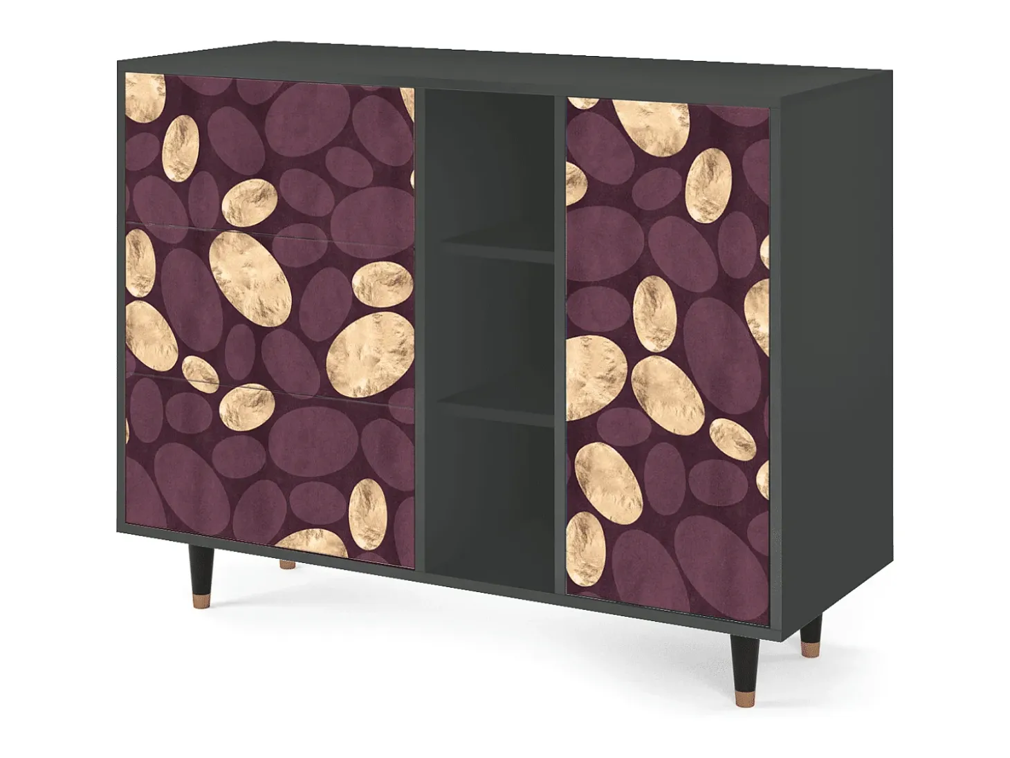Aparador - 125x98x48 cm - BS2 - Fine Wine, Antracita
