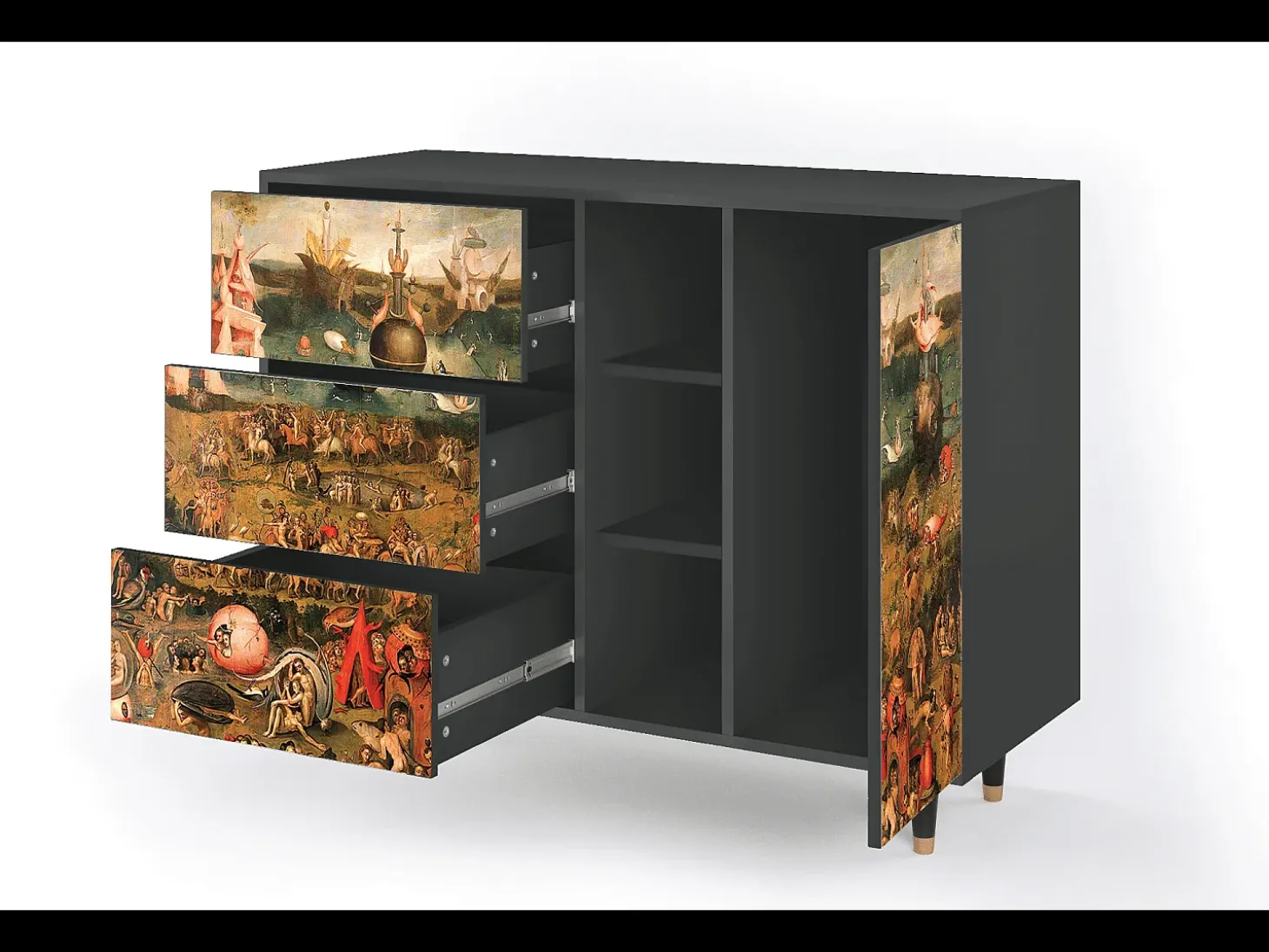 Aparador - 125x98x48 cm - BS2 - Garden of Delights , Antracita