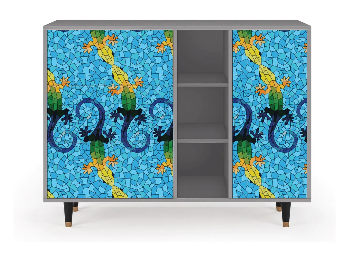 Aparador - 125x98x48 cm - BS2 - Gaudi's Lizard, Gris