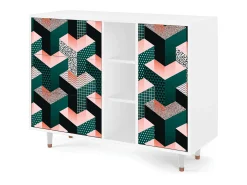 Aparador - 125x98x48 cm - BS2 - Geometric Madness, Blanco