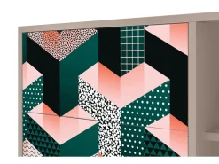 Aparador - 125x98x48 cm - BS2 - Geometric Madness, Latte