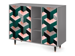 Aparador - 125x98x48 cm - BS2 - Geometric Madness, Gris