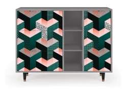 Aparador - 125x98x48 cm - BS2 - Geometric Madness, Gris