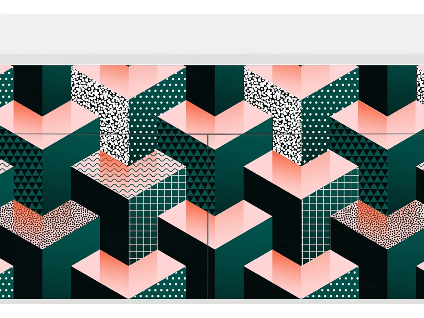 Aparador - 115x85x48 cm - BS4 - Geometric Madness, Blanco