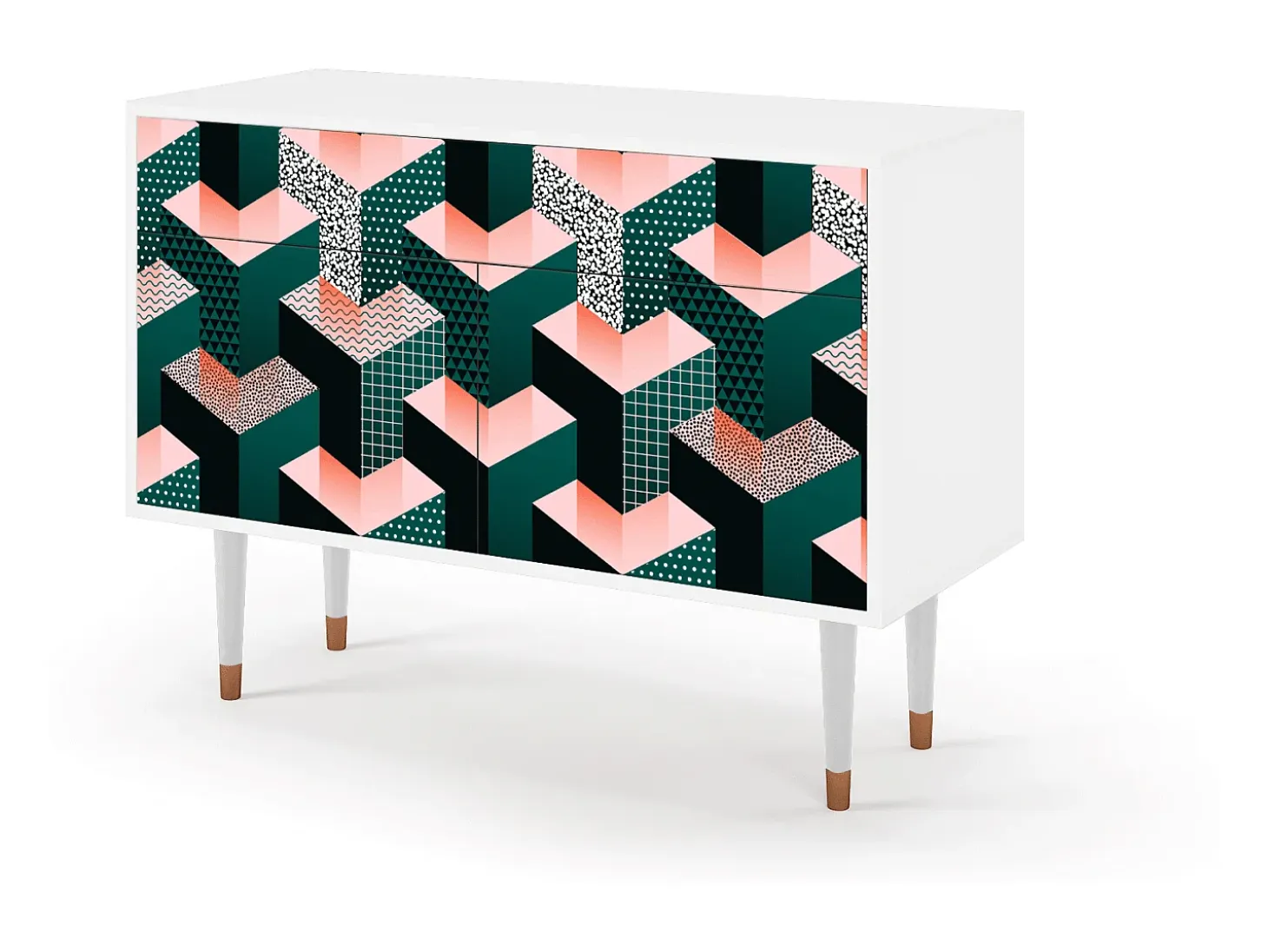 Aparador - 115x85x48 cm - BS4 - Geometric Madness, Blanco