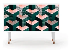 Aparador - 115x85x48 cm - BS4 - Geometric Madness, Blanco