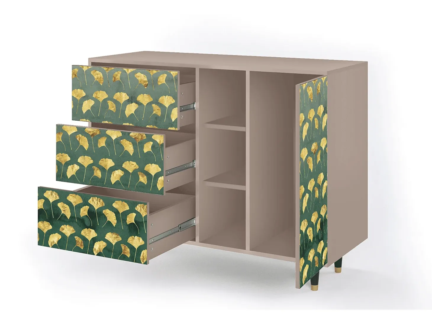 Aparador - 125x98x48 cm - BS2 - Gingko leaves, Latte