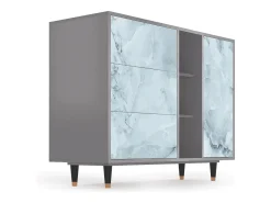 Aparador - 125x98x48 cm - BS2 - Glacial Colour, Gris