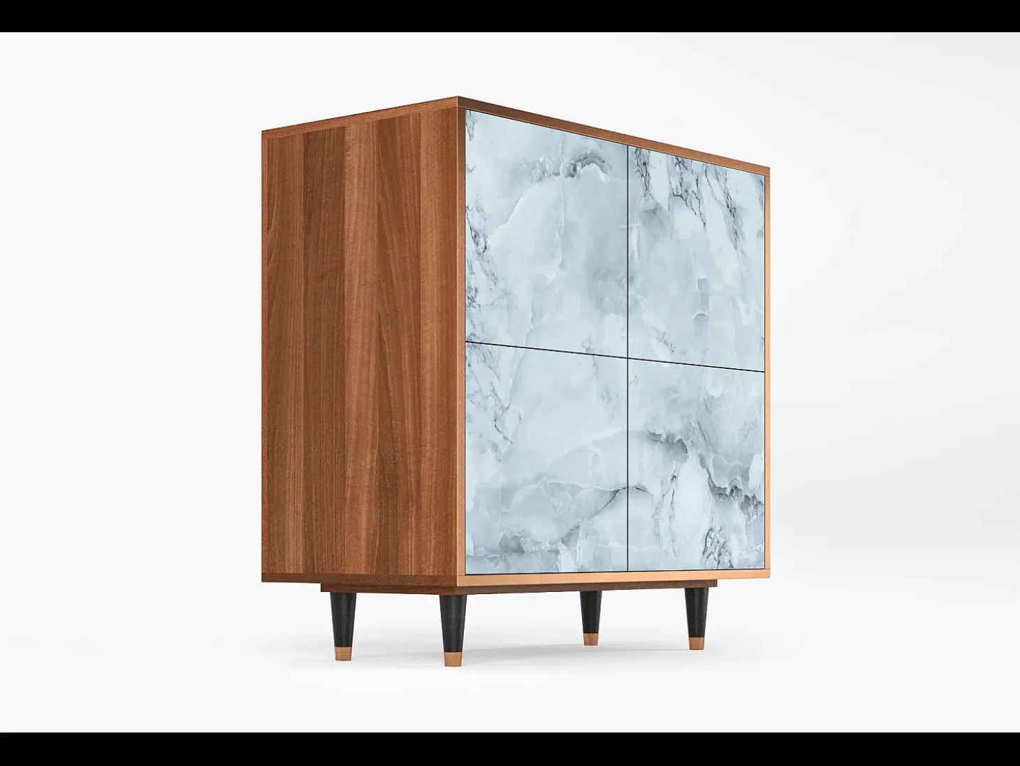 Aparador - 94x96x48 cm - BS3 - Glacial Colour, Nogal