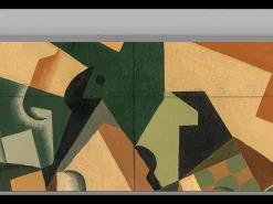 Aparador - 115x85x48 cm - BS4 - Glass and Checkerboard, Gris