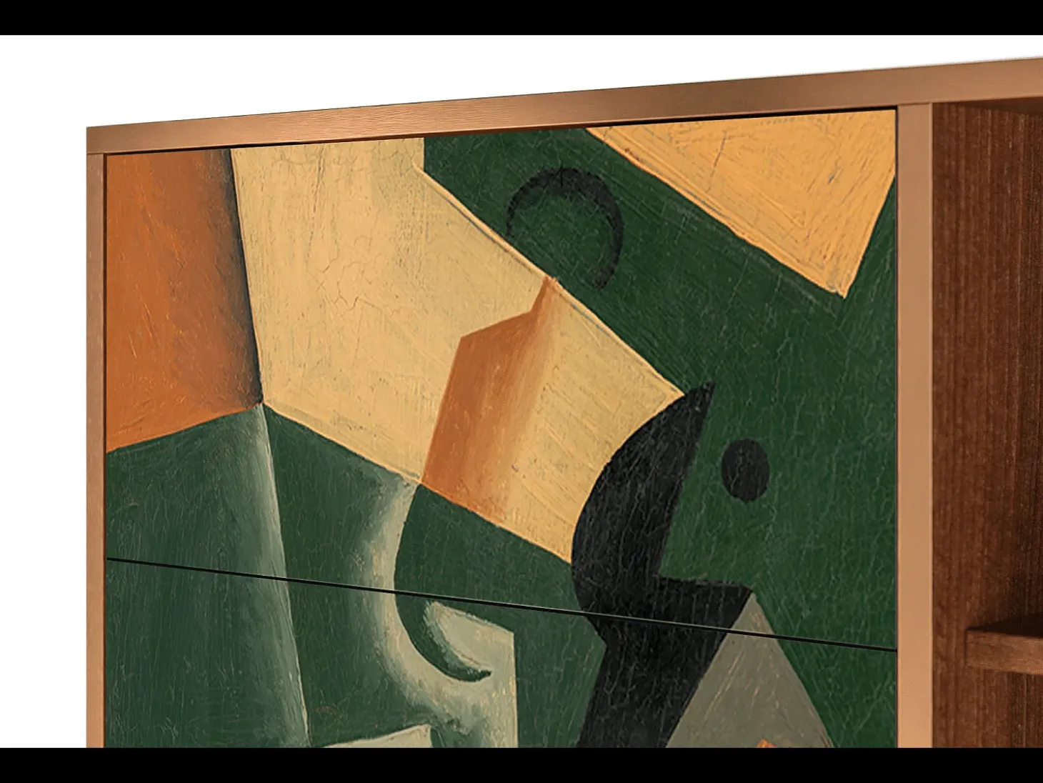 Aparador - 125x98x48 cm - BS2 - Glass and Checkerboard, Nogal