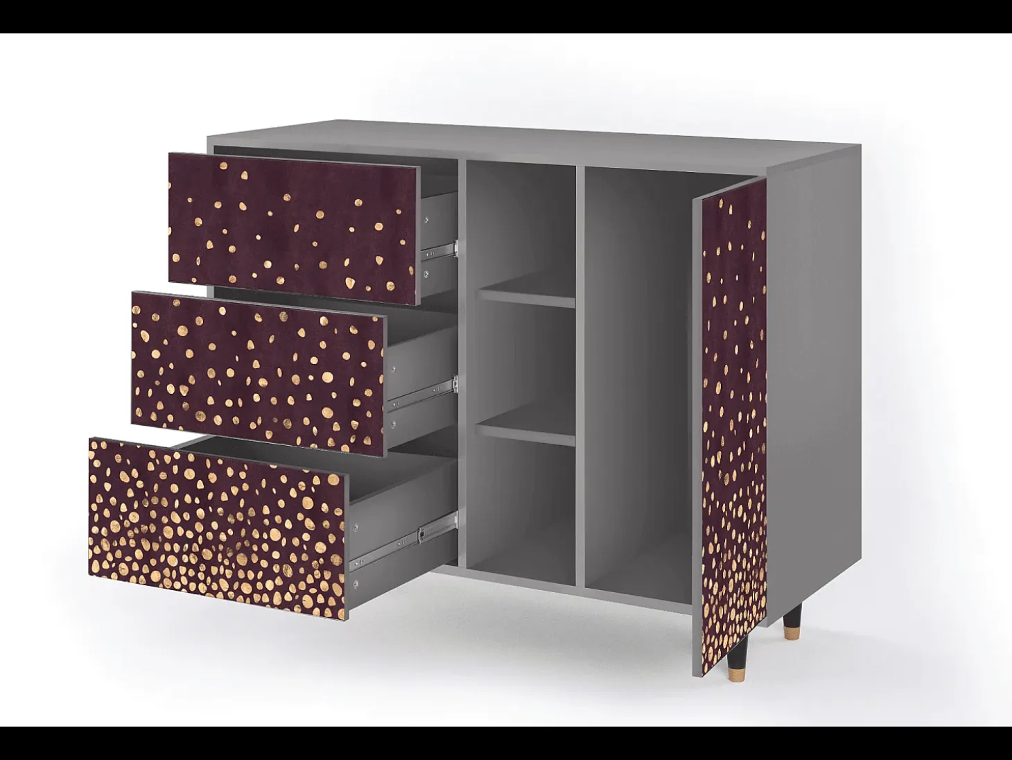 Aparador - 125x98x48 cm - BS2 - Glowworms, Gris