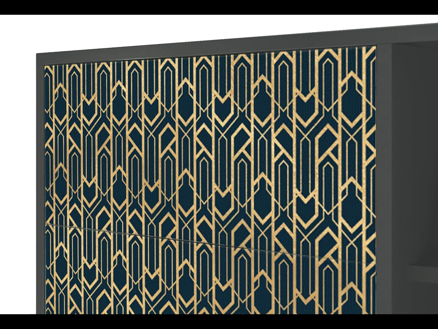 Aparador - 125x98x48 cm - BS2 - Golden Empire, Antracita