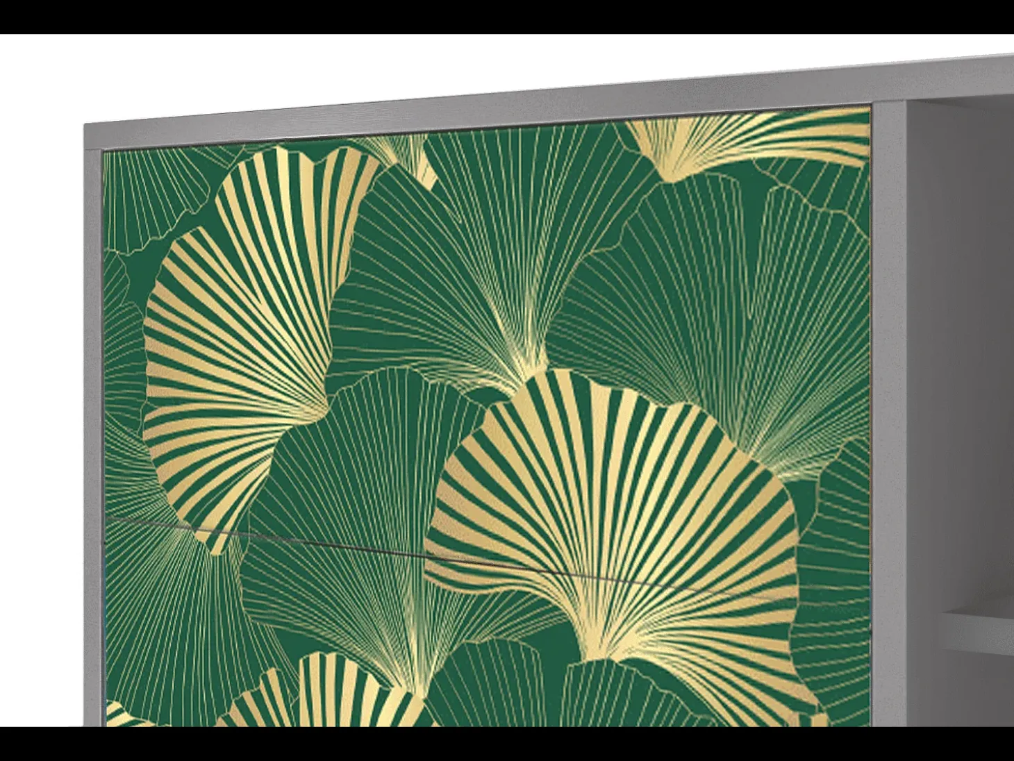 Aparador - 125x98x48 cm - BS2 - Gold Ginkgo, Gris