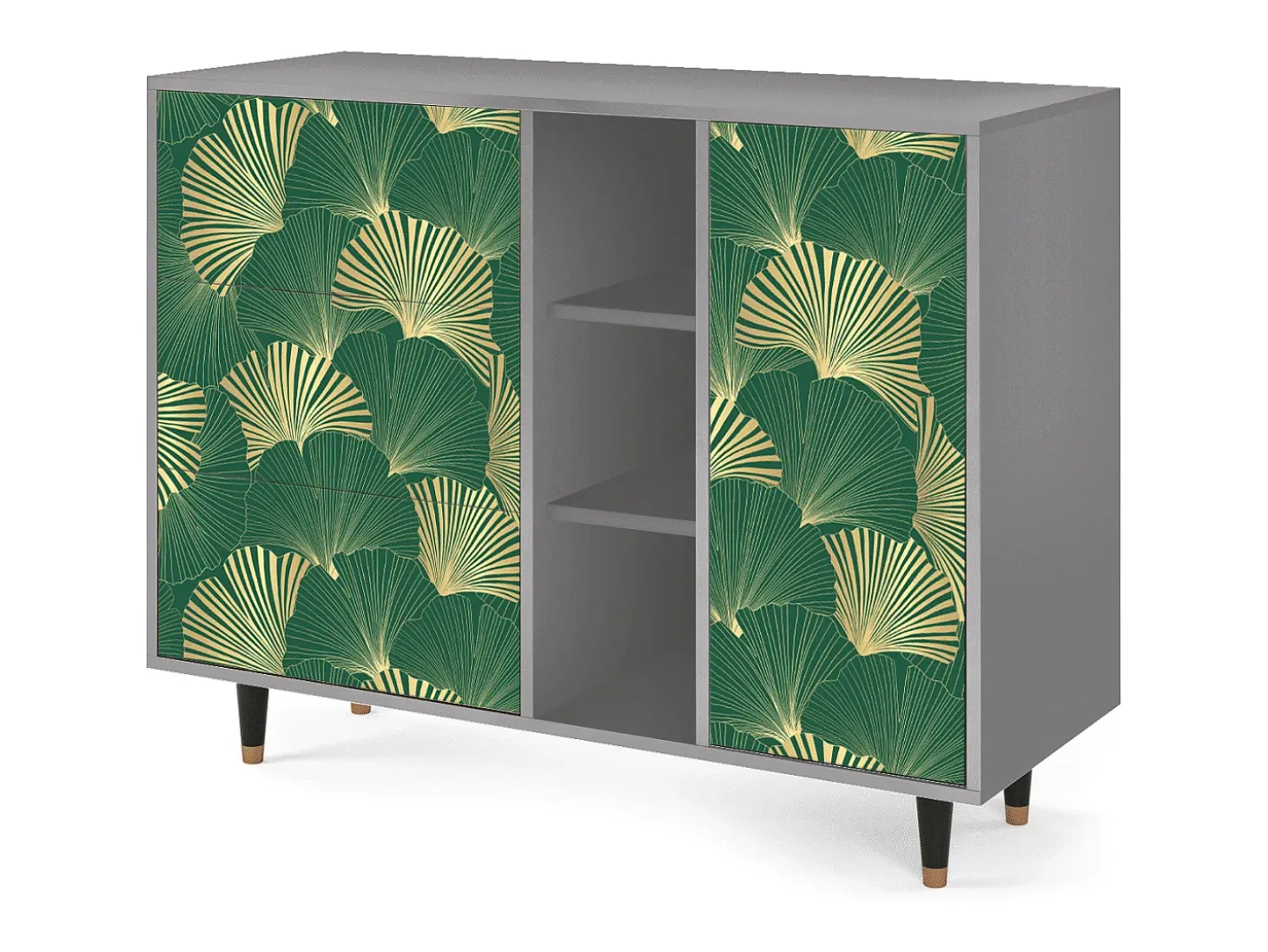 Aparador - 125x98x48 cm - BS2 - Gold Ginkgo, Gris