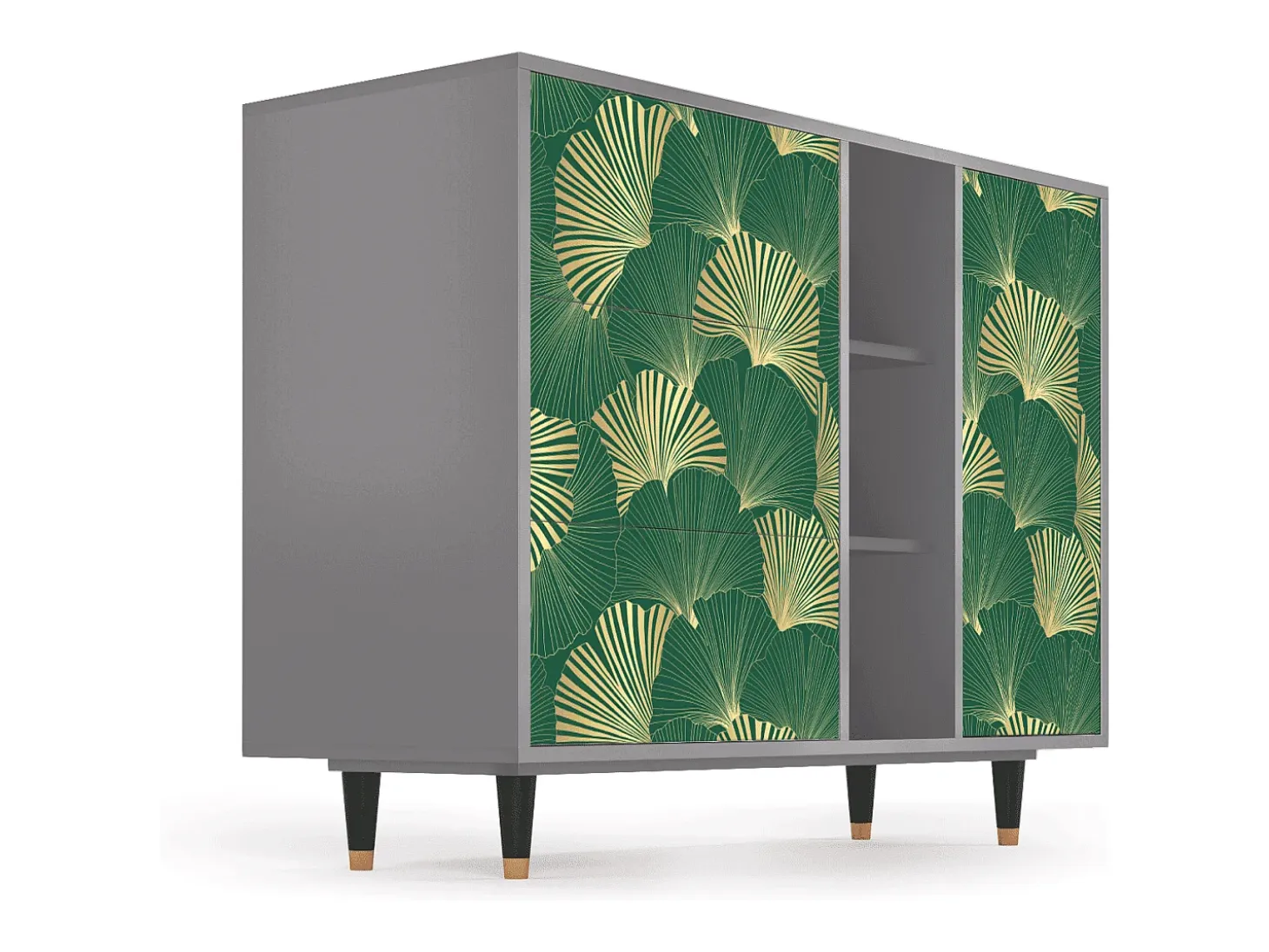 Aparador - 125x98x48 cm - BS2 - Gold Ginkgo, Gris