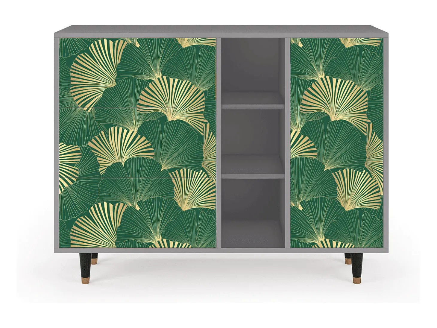 Aparador - 125x98x48 cm - BS2 - Gold Ginkgo, Gris