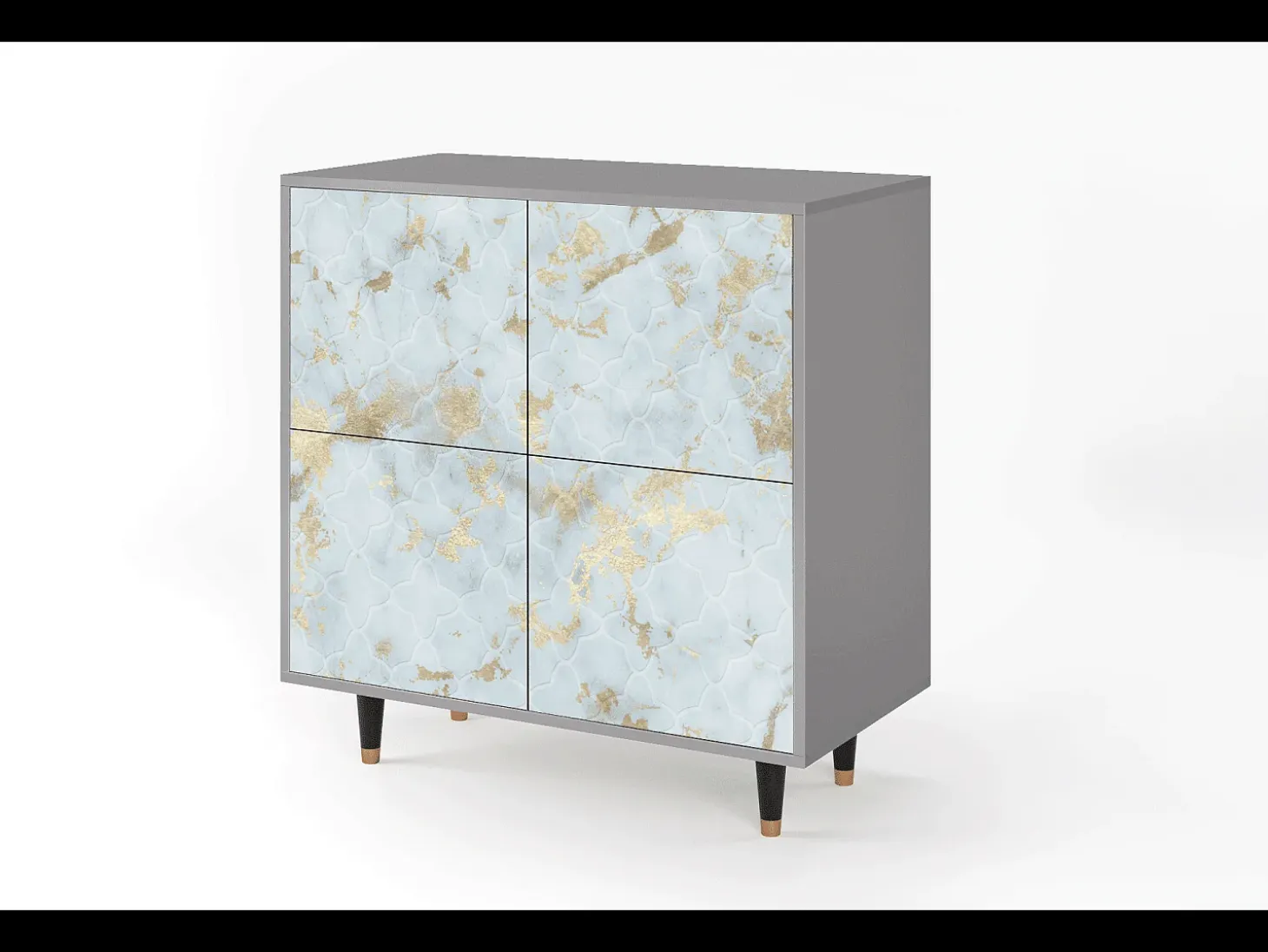 Aparador - 94x96x48 cm - BS3 - Golden Waves, Gris