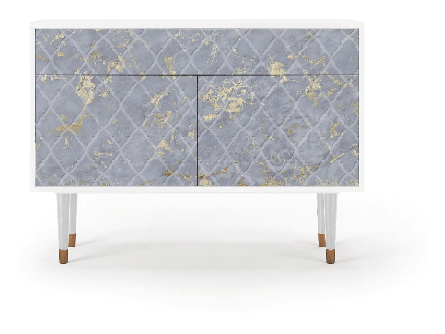 Aparador - 115x85x48 cm - BS4 - Golden Smoke, Blanco
