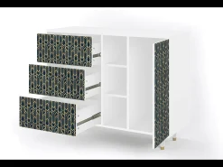Aparador - 125x98x48 cm - BS2 - Golden Empire, Blanco