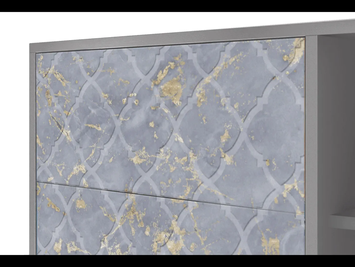 Aparador - 125x98x48 cm - BS2 - Golden Smoke, Gris