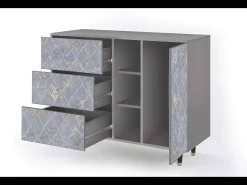 Aparador - 125x98x48 cm - BS2 - Golden Smoke, Gris