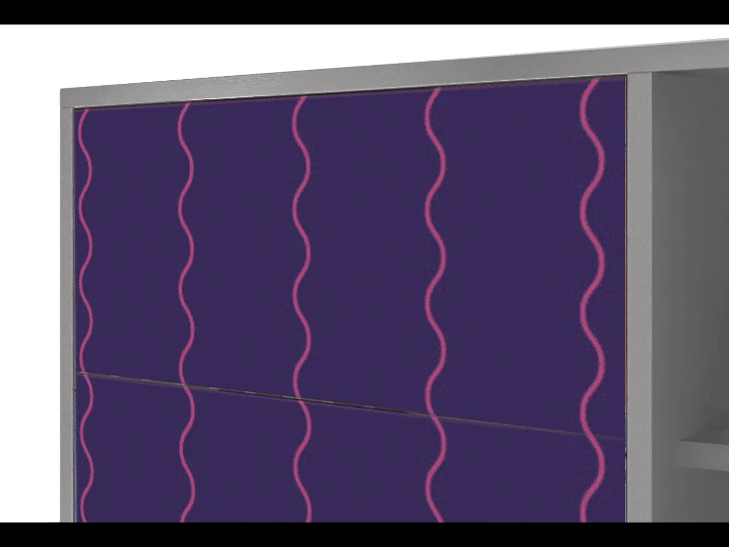 Aparador - 125x98x48 cm - BS2 - Grape Maccaroni, Gris