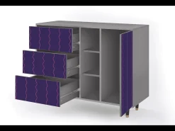 Aparador - 125x98x48 cm - BS2 - Grape Maccaroni, Gris