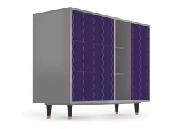 Aparador - 125x98x48 cm - BS2 - Grape Maccaroni, Gris