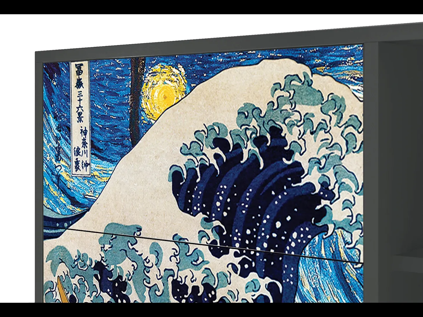 Aparador - 125x98x48 cm - BS2 - Great Wave, Antracita