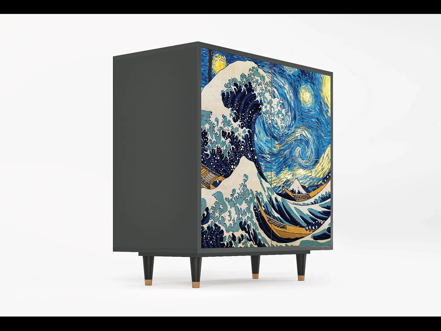 Aparador - 94x96x48 cm - BS3 - Great Wave, Antracita