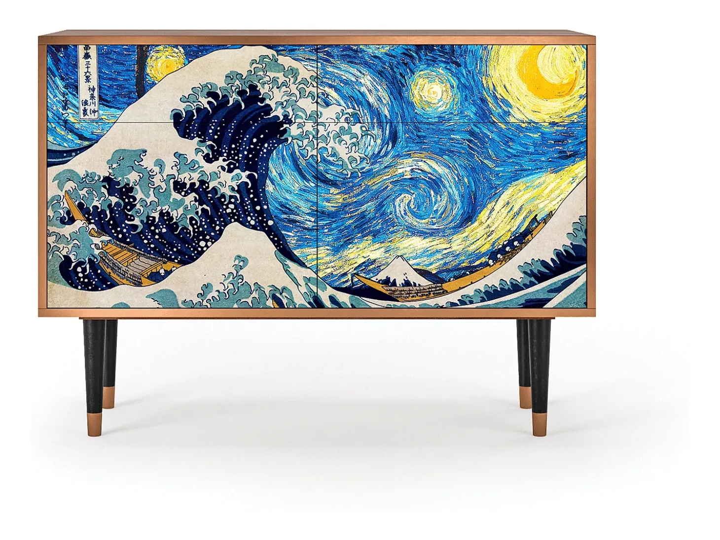 Aparador - 115x85x48 cm - BS4 - Great Wave, Nogal