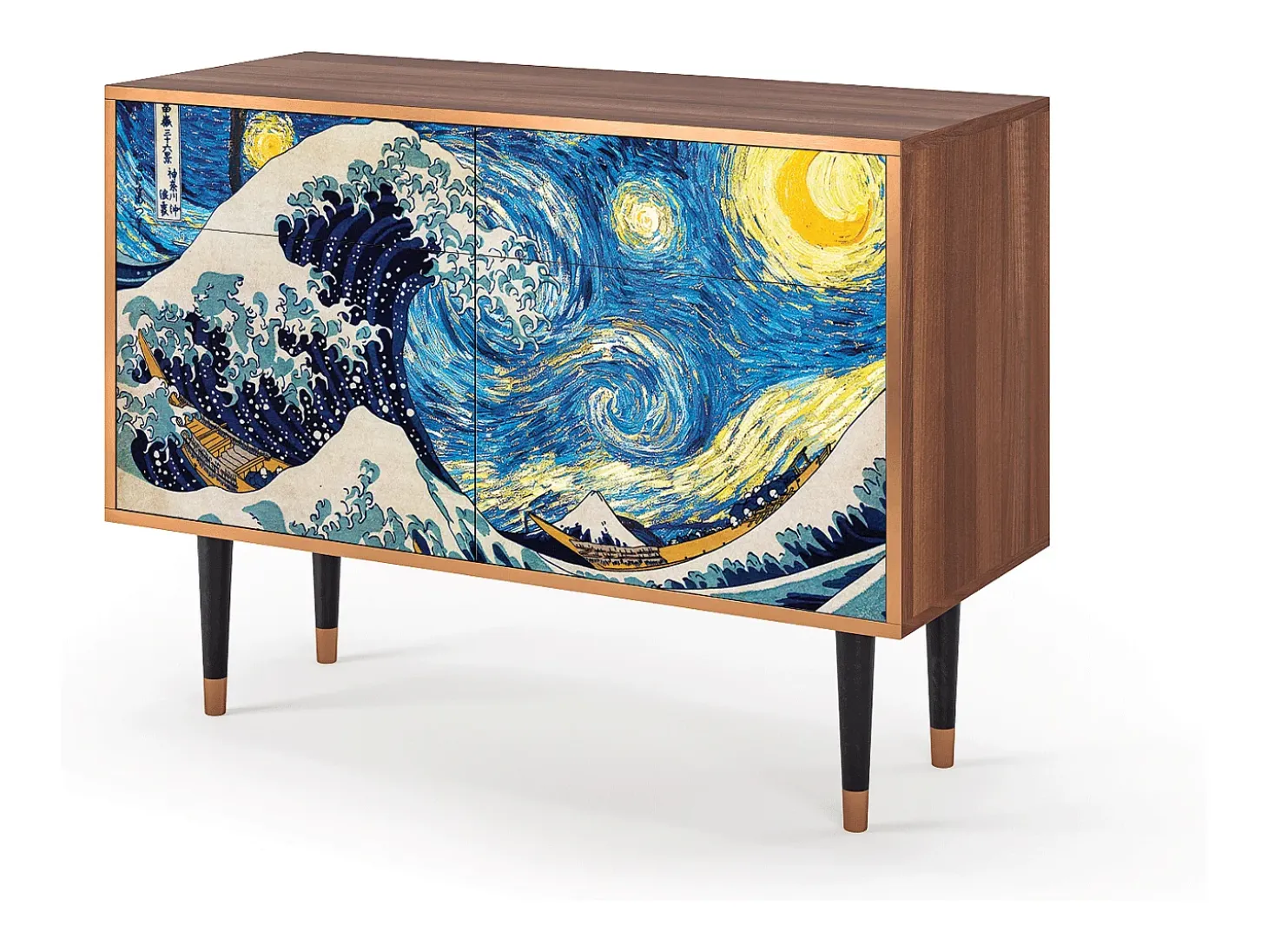 Aparador - 115x85x48 cm - BS4 - Great Wave, Nogal