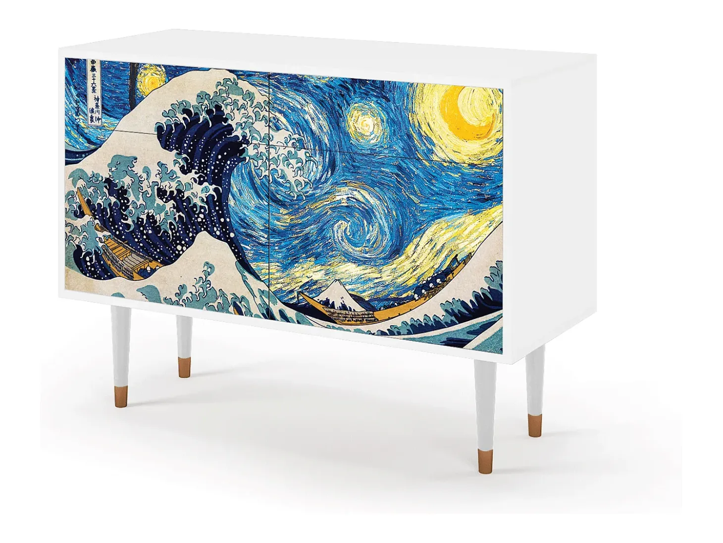Aparador - 115x85x48 cm - BS4 - Great Wave, Blanco