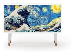 Aparador - 115x85x48 cm - BS4 - Great Wave, Blanco