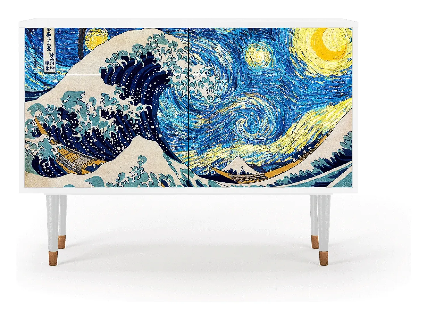 Aparador - 115x85x48 cm - BS4 - Great Wave, Blanco