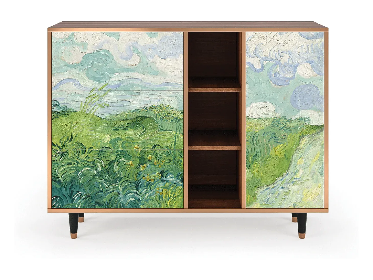 Aparador - 125x98x48 cm - BS2 - Green Wheat Fields, Nogal