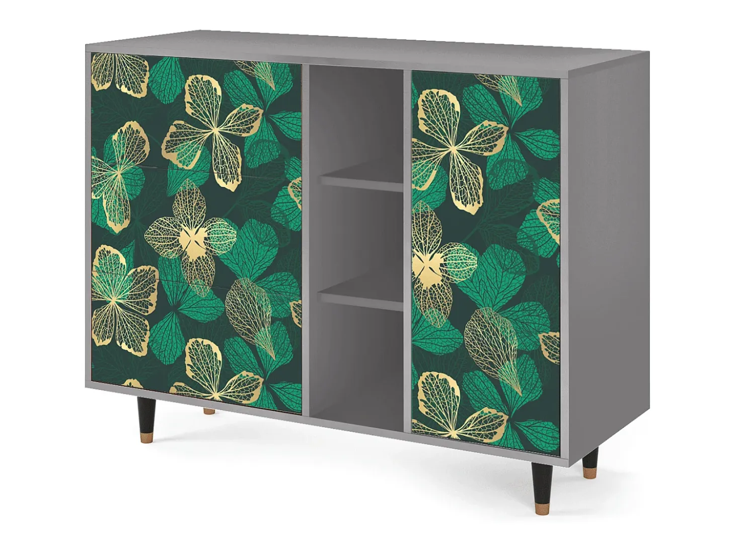 Aparador - 125x98x48 cm - BS2 - Green Flower, Gris