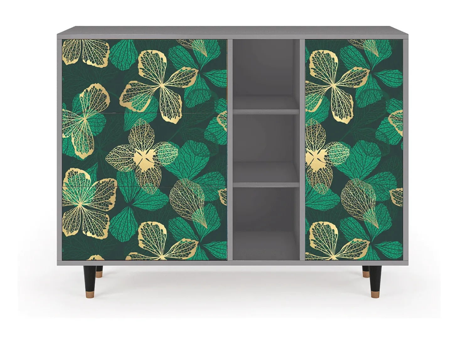 Aparador - 125x98x48 cm - BS2 - Green Flower, Gris