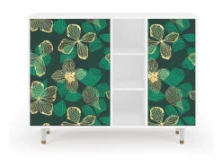 Aparador - 125x98x48 cm - BS2 - Green Flower, Blanco