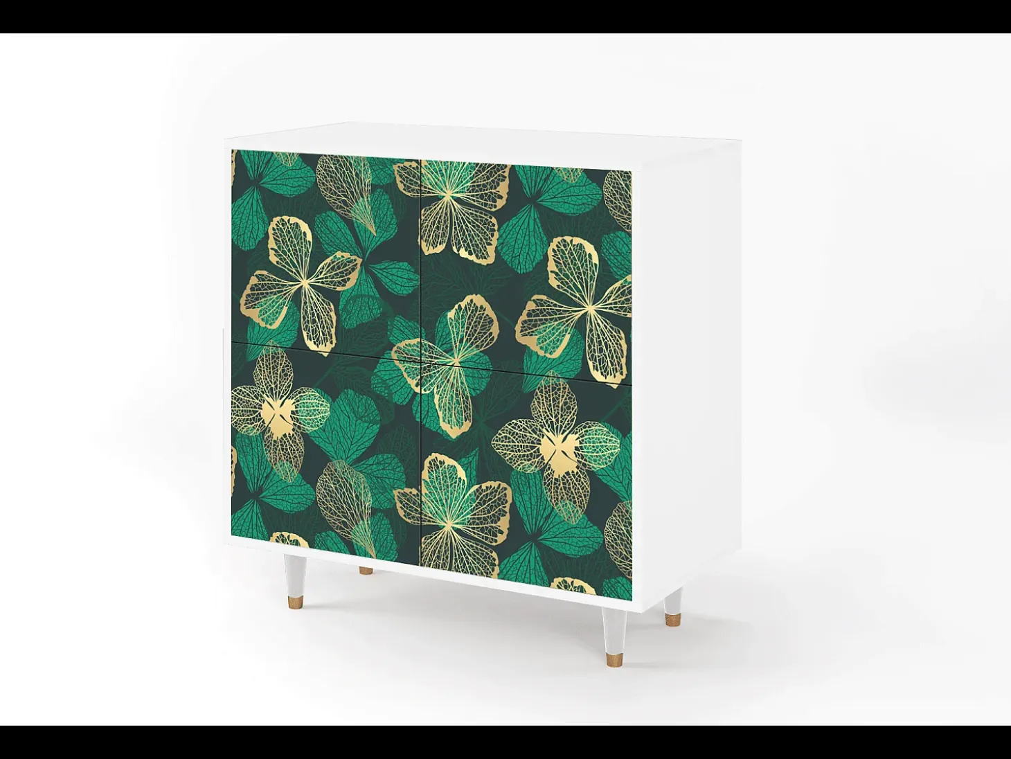 Aparador - 94x96x48 cm - BS3 - Green Flower, Blanco