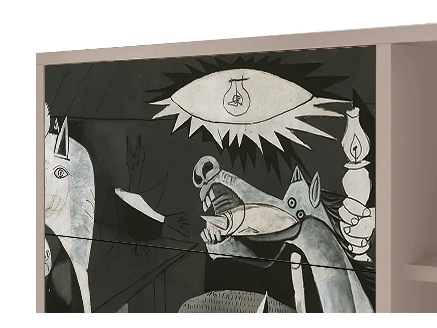 Aparador - 125x98x48 cm - BS2 - Guernica by Picasso, Latte