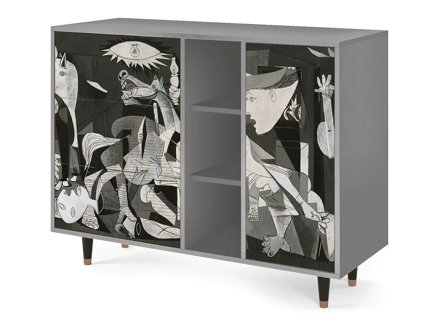 Aparador - 125x98x48 cm - BS2 - Guernica by Picasso, Gris