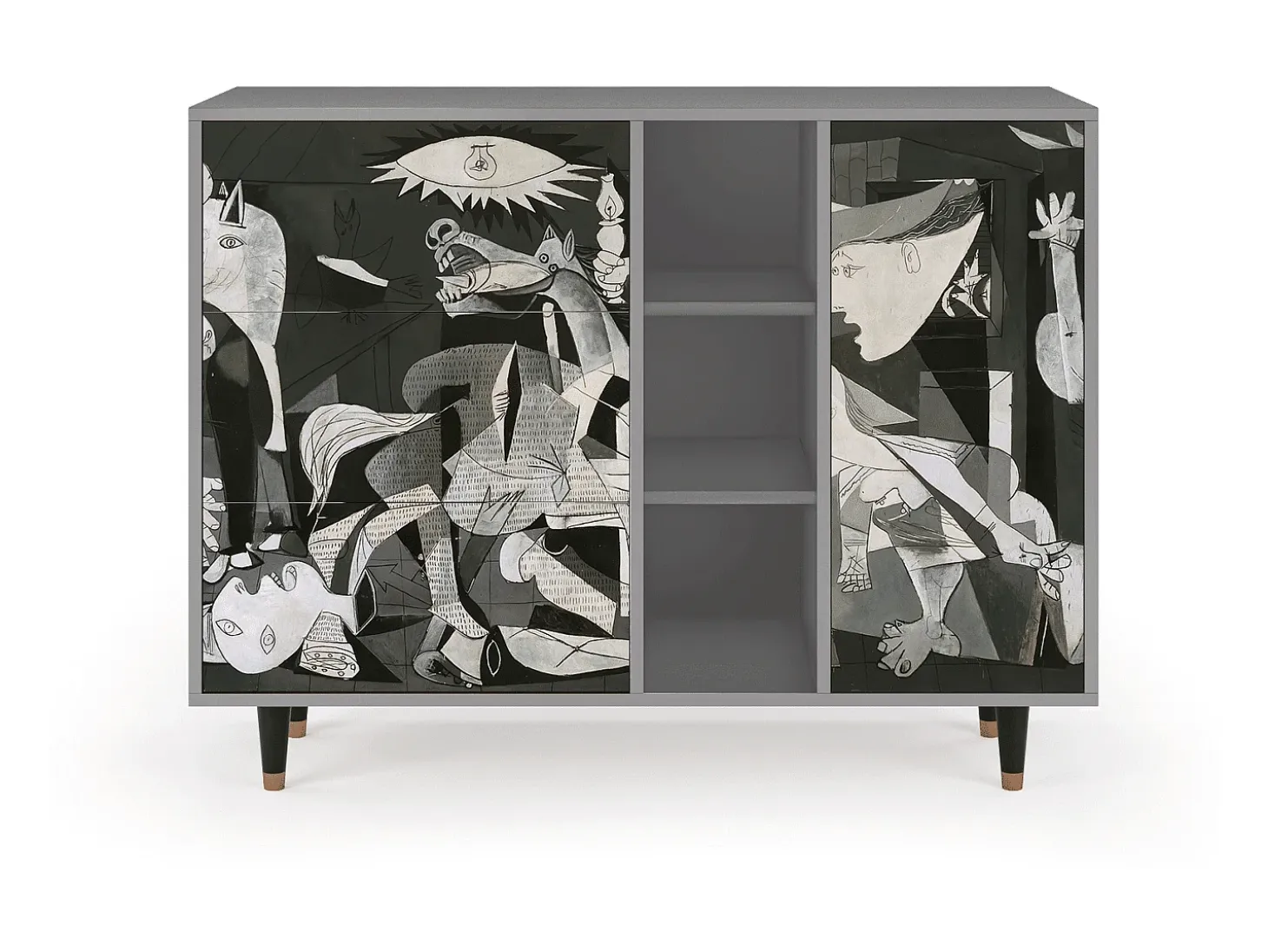 Aparador - 125x98x48 cm - BS2 - Guernica by Picasso, Gris